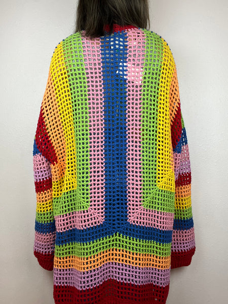 NWT Farm Rio Rainbow Knit Cardigan