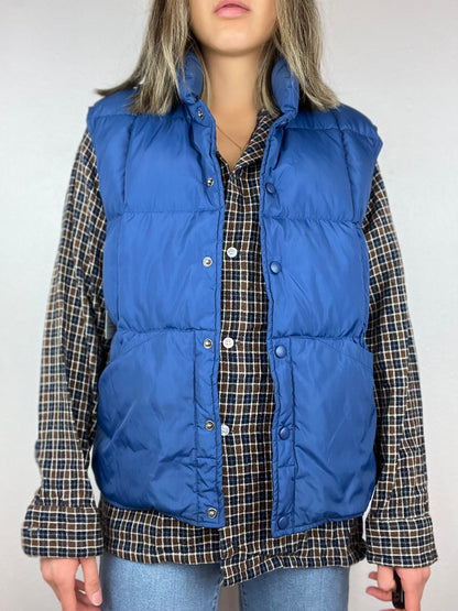 Land's End Navy Blue Puffer Vest