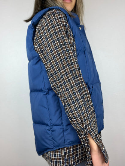 Land's End Navy Blue Puffer Vest