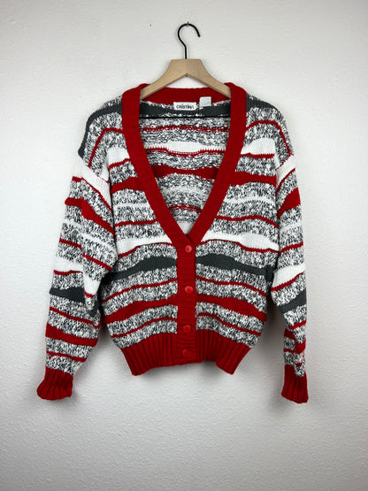 Cristina Striped Grandpa Cardigan