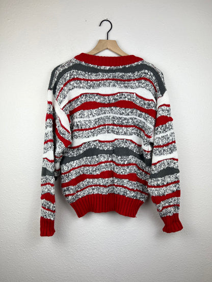 Cristina Striped Grandpa Cardigan