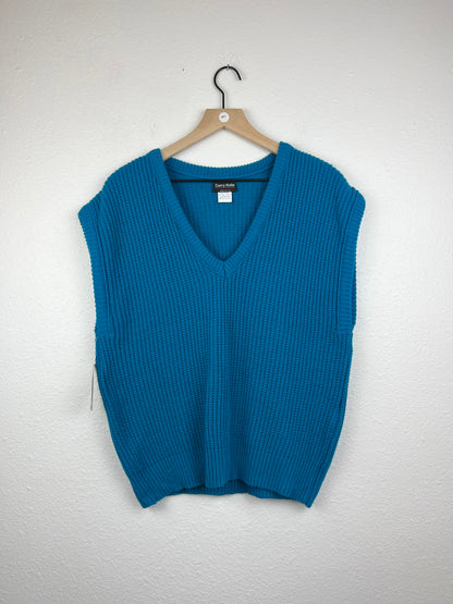 Curry Knits Bright Blue Sweater Vest