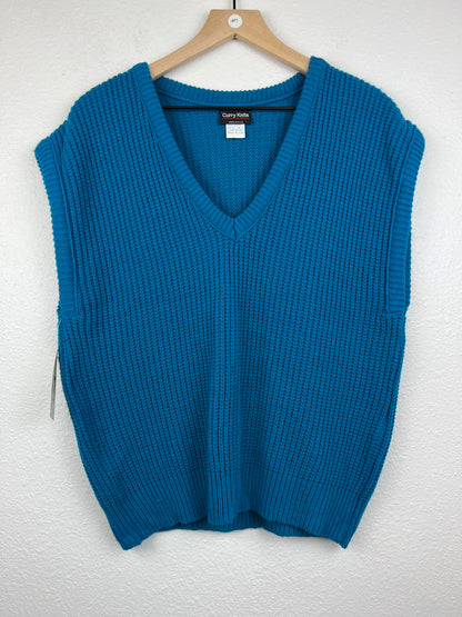 Curry Knits Bright Blue Sweater Vest