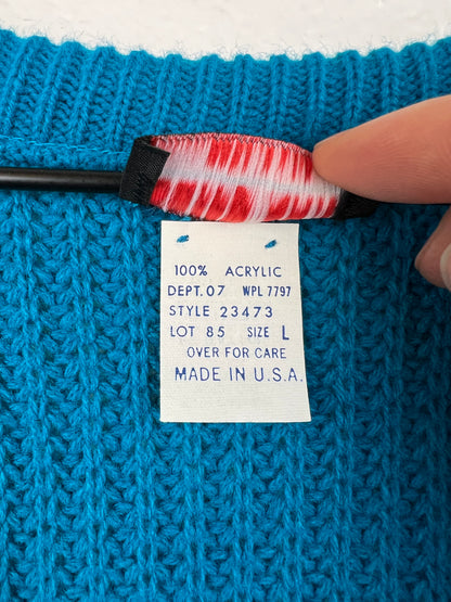 Curry Knits Bright Blue Sweater Vest