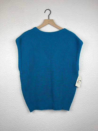 Curry Knits Bright Blue Sweater Vest