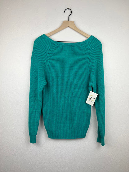 Ricki Teal V-Neck Sweater