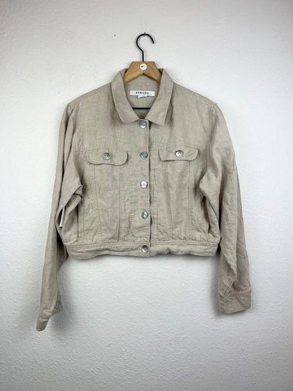 Strada Cropped Linen Jacket