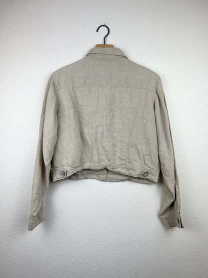 Strada Cropped Linen Jacket