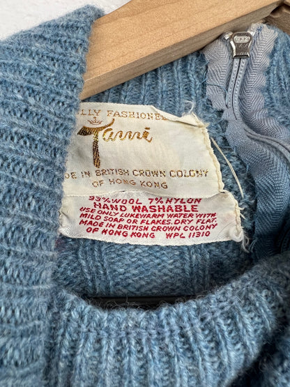 SALE Vintage Mock Neck Wool Sweater