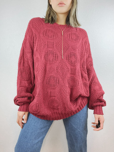 Burgundy Crewneck Sweater