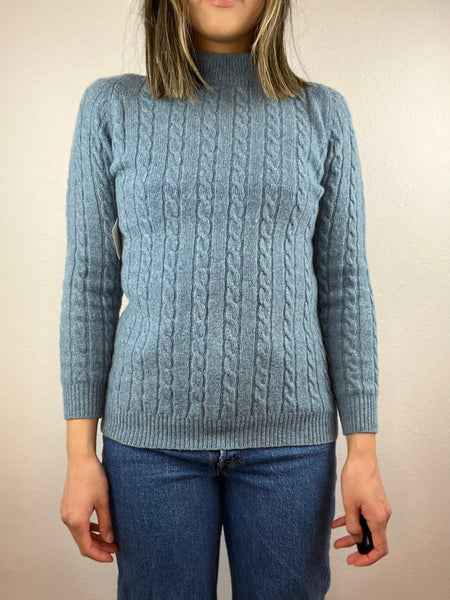 SALE Vintage Mock Neck Wool Sweater