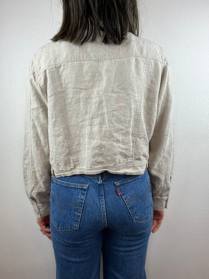 Strada Cropped Linen Jacket