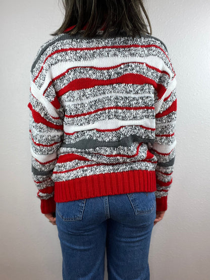 Cristina Striped Grandpa Cardigan