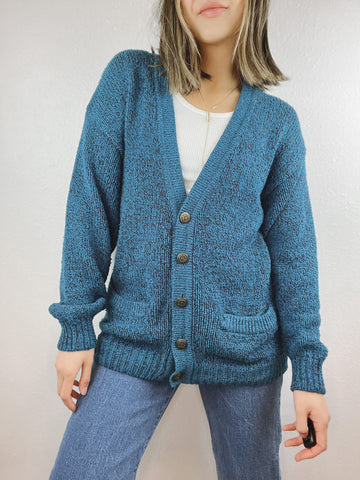 Blue Grandpa Cardigan