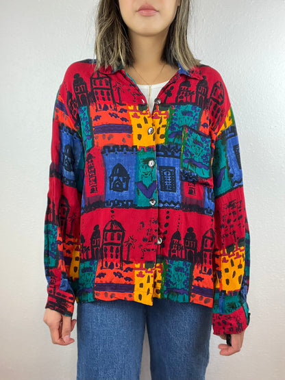 Chico's Design Colorful Blouse