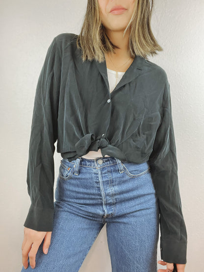 Everlane Silk Black Blouse