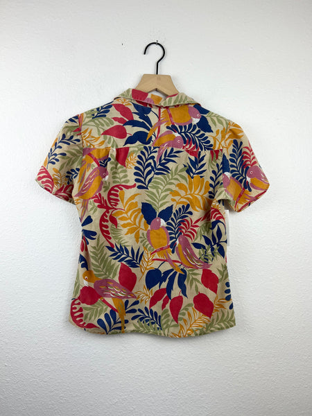 Colorful Tropical Paradise Short Sleeve Top