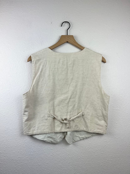 Vintage Textured Neutral Vest