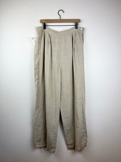Linen High Rise Wide Leg Pants