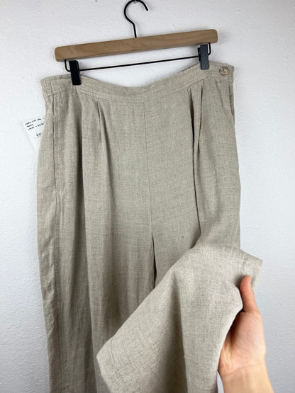 Linen High Rise Wide Leg Pants