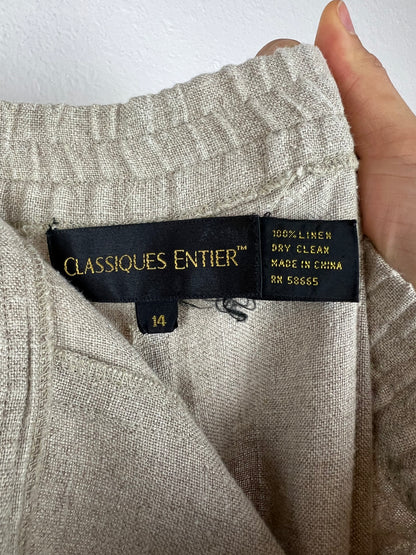 Linen High Rise Wide Leg Pants