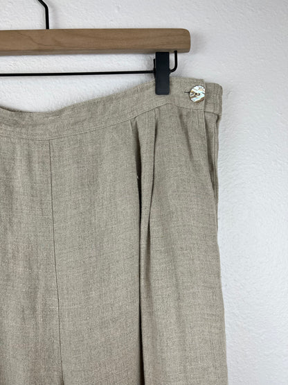 Linen High Rise Wide Leg Pants