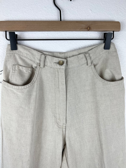 Linen High Rise Tapered Pants