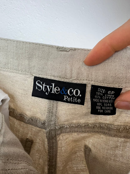 Linen High Rise Tapered Pants