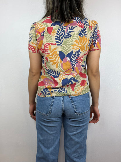 Colorful Tropical Paradise Short Sleeve Top