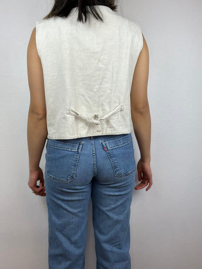 Vintage Textured Neutral Vest