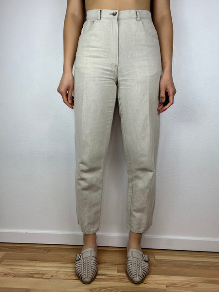 Linen High Rise Tapered Pants