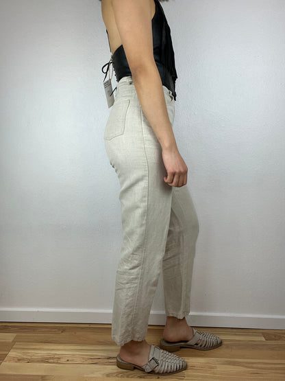 Linen High Rise Tapered Pants