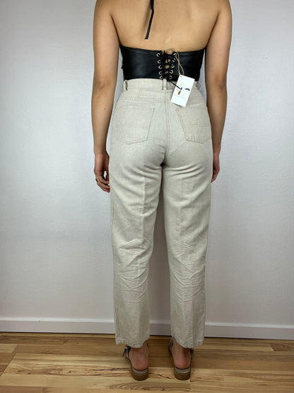Linen High Rise Tapered Pants