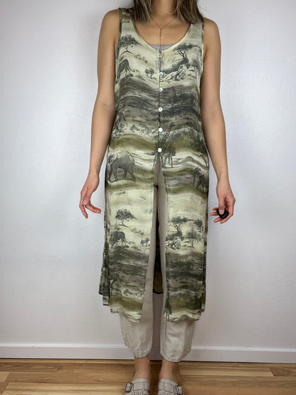 Safari Button Up Duster Top