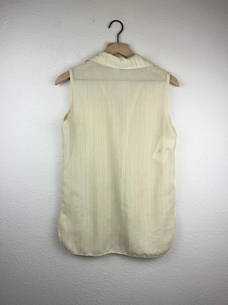 Sleeveless Button Up with Front Pockets