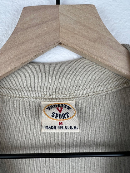 Tan Notched Button Up Top