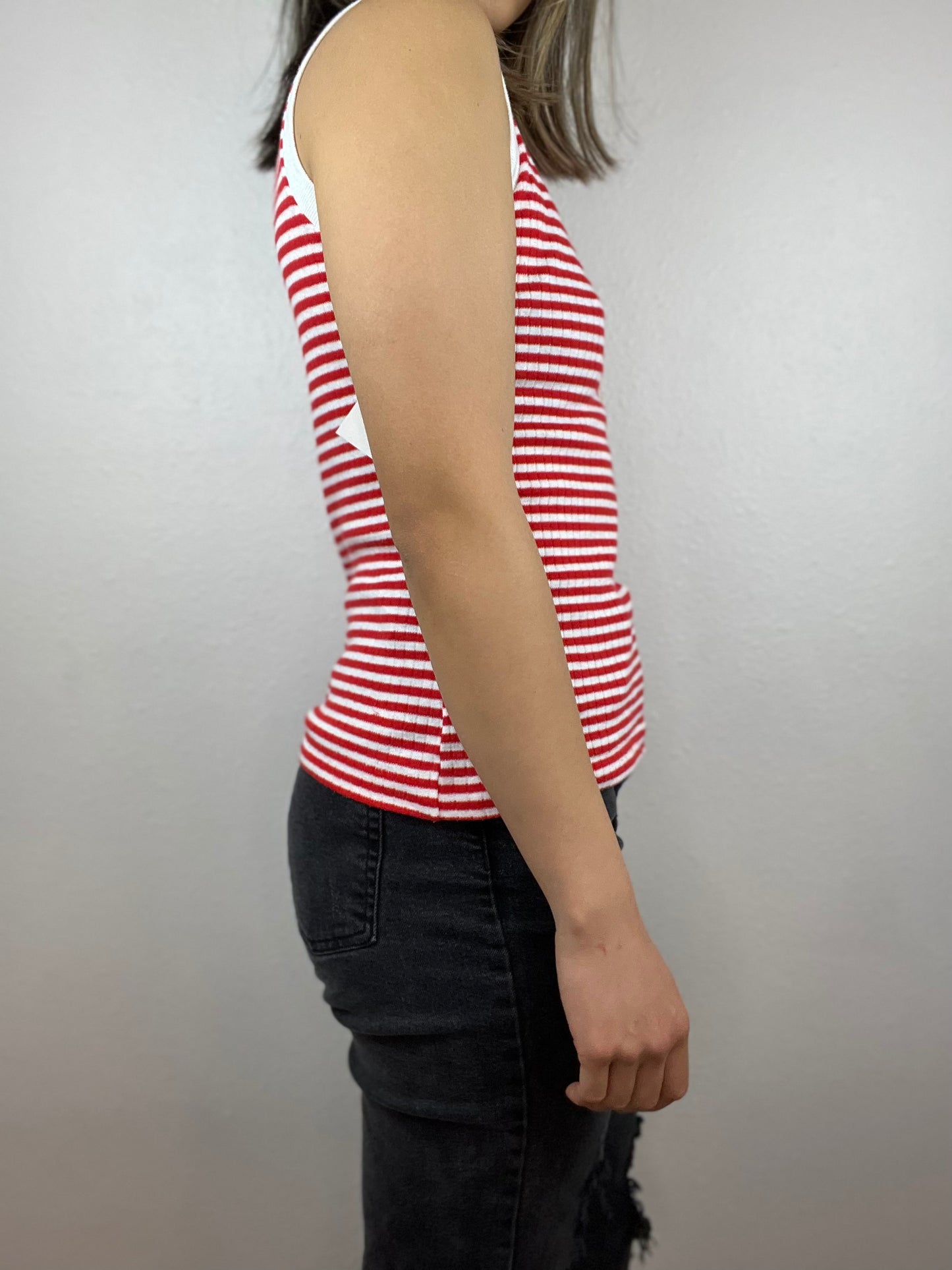 Vintage Ribbed Striped Top