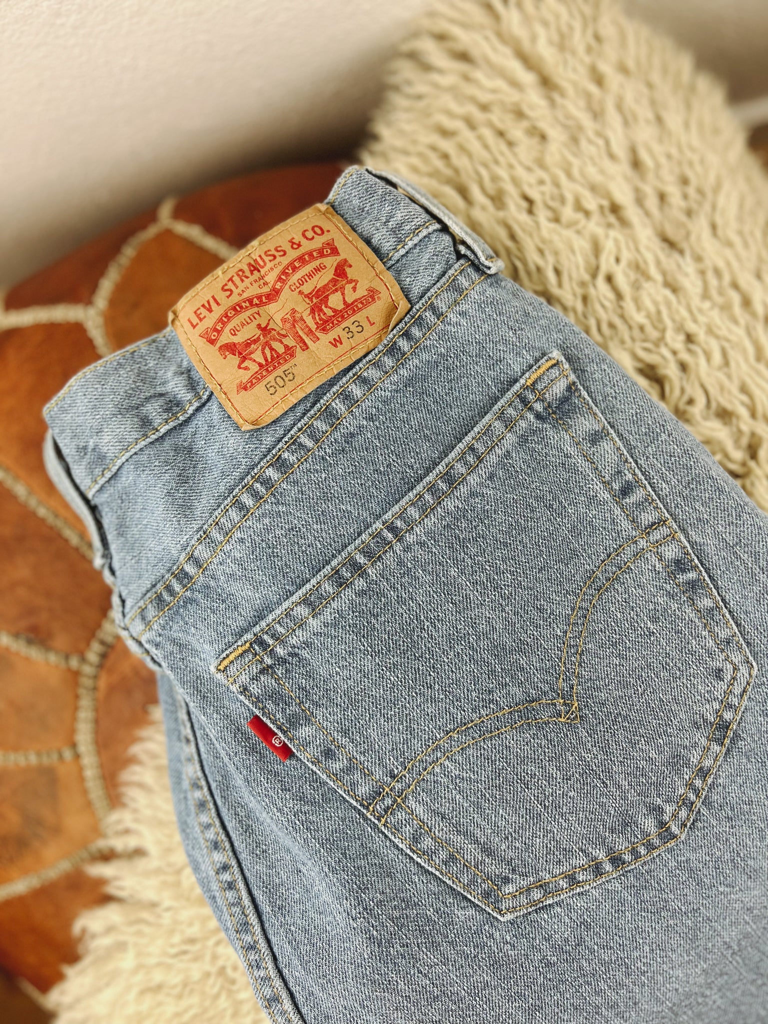 Levis 505s Light Wash Bermuda Shorts