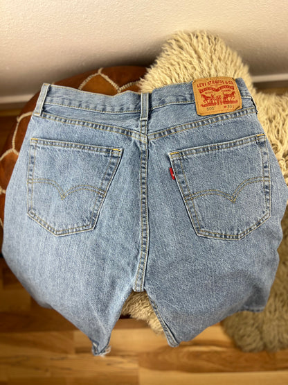 Levis 505s Light Wash Bermuda Shorts