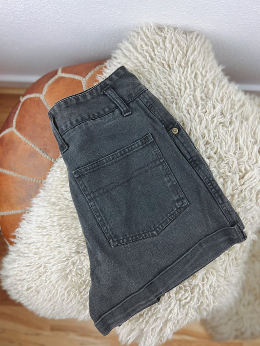 Vintage Bergamo Black High Rise Shorts