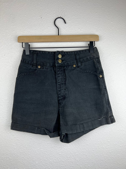 Vintage Bergamo Black High Rise Shorts