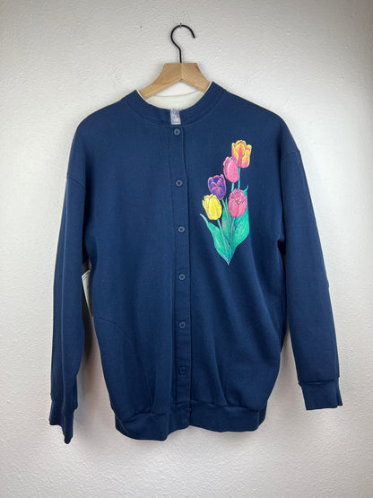 Vintage Spring Tulips Cardigan