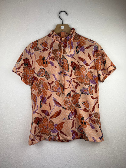 Graff Vintage Floral Ruffle Blouse