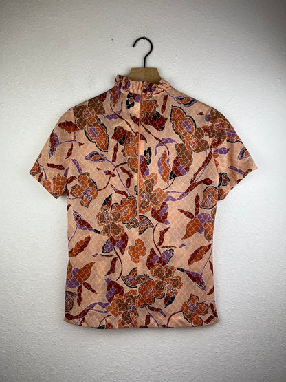 Graff Vintage Floral Ruffle Blouse