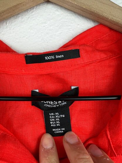Linen Bright Button Up Top