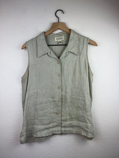 Putumayo Linen Button Up Top