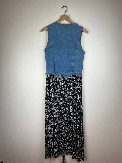 Paris Blues Originals 90s Denim Floral Dress