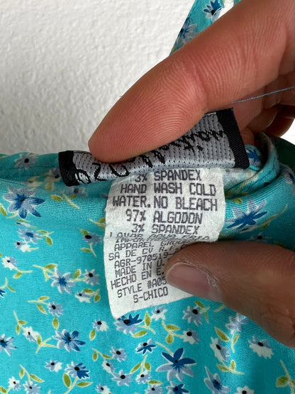 Light Blue Floral Mini Dress