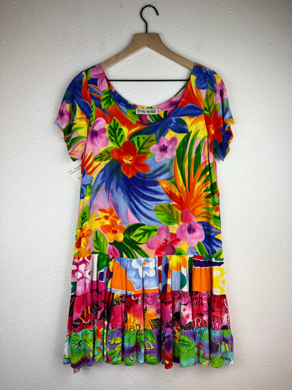 Jam's World Colorful Tropical Flowy Dress