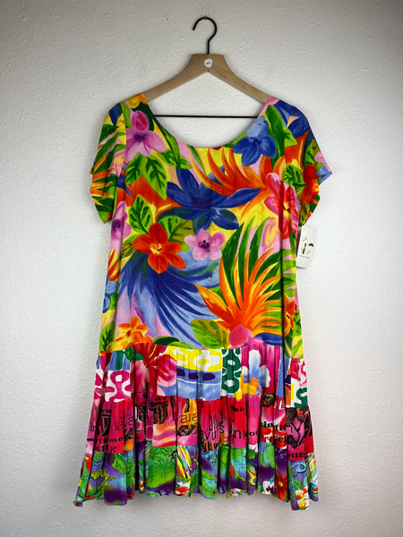 Jam's World Colorful Tropical Flowy Dress